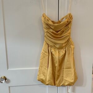 New with tag!! Reformation Gold Mini Dress